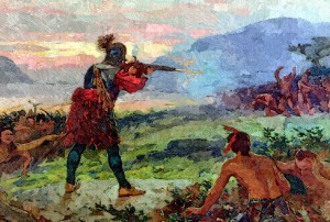 champlain-and-the-iroquois_oil-painting